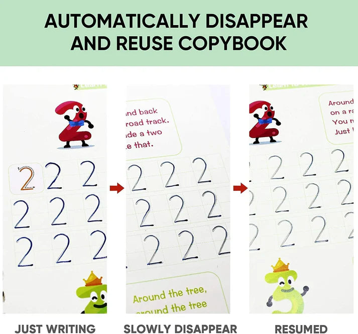 Sank Magic Practice Copybook (4 BOOKS,1 PEN,1 GRIP,10 REFILL)