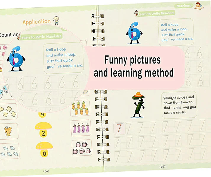 Sank Magic Practice Copybook (4 BOOKS,1 PEN,1 GRIP,10 REFILL)