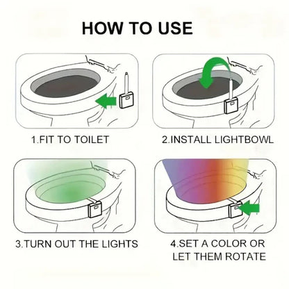 8-Color Sensor Toilet Light