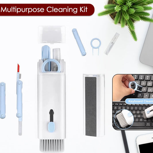 6462 7 In 1 Electronic Cleaner Kit Cleaning Kit For Monitor Keyboard Airpods Screen Dust Brush Including Soft Sweep Swipe Airpod Cleaner Pen Key Puller And Spray Bottle