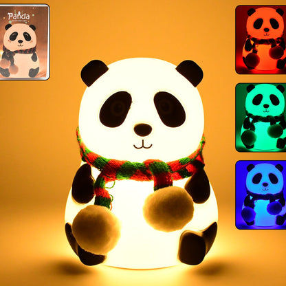 Panda 7-color Led Silicone Touch Lamp (1 Pc)