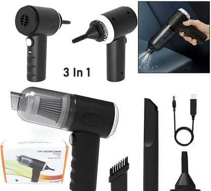 3-in-1 Portable Car Vacuum Suction Cleaner