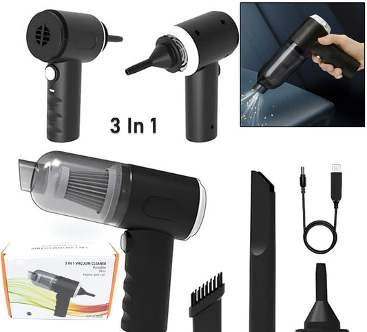3-in-1 Portable Car Vacuum Suction Cleaner